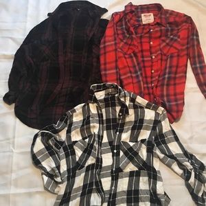 Bundle of flannel shirts!!